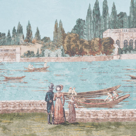 Schumacher Promenade 4 Panel Set Document Wallpaper