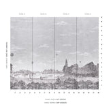 Schumacher Promenade 4 Panel Set Grisaille Wallpaper