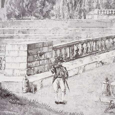 Schumacher Promenade 4 Panel Set Grisaille Wallpaper