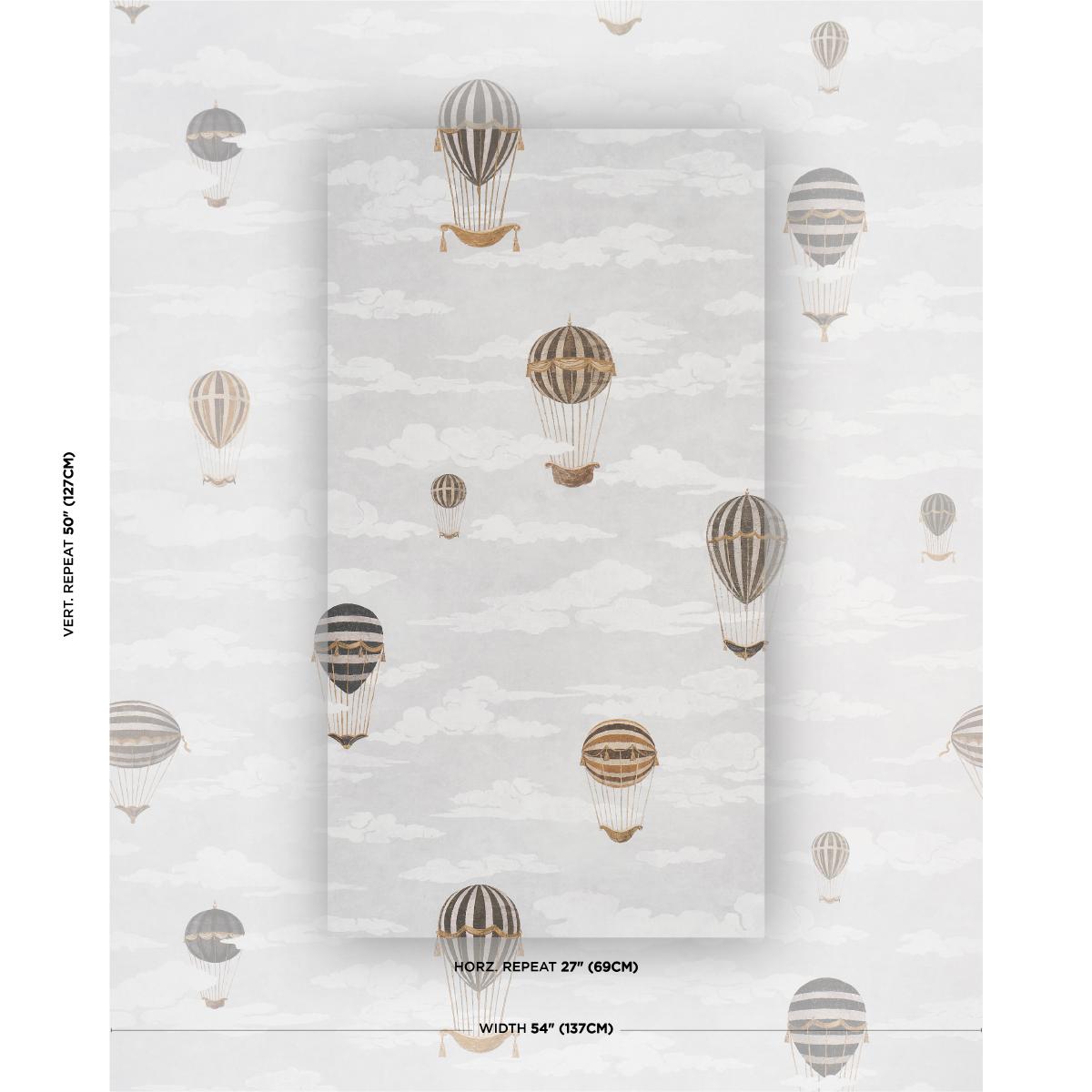 Schumacher Up, Up And Away! Grisaille Wallpaper