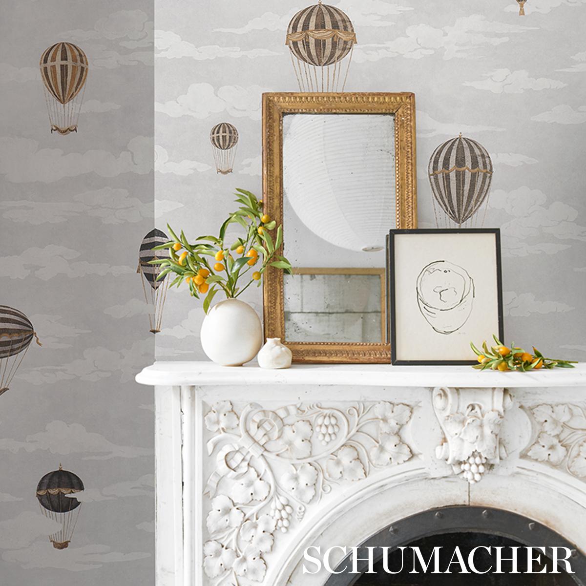 Schumacher Up, Up And Away! Grisaille Wallpaper