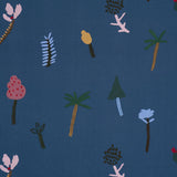 Schumacher Tropical Trees Blue Fabric