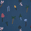 Schumacher Tropical Trees Blue Fabric