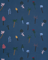 Schumacher Tropical Trees Blue Fabric