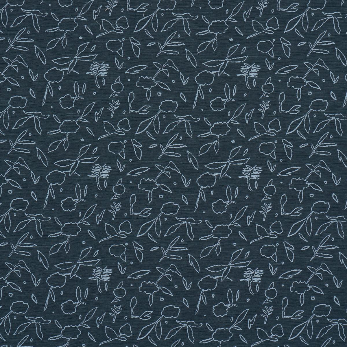 Schumacher Jungle Vine Dark Blue Fabric