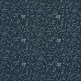 Schumacher Jungle Vine Dark Blue Fabric