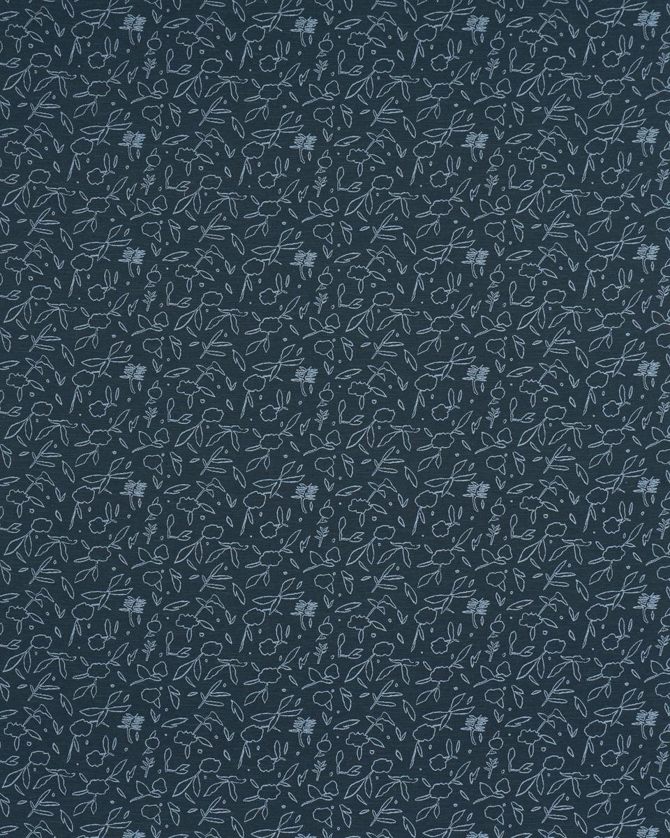 Schumacher Jungle Vine Dark Blue Fabric