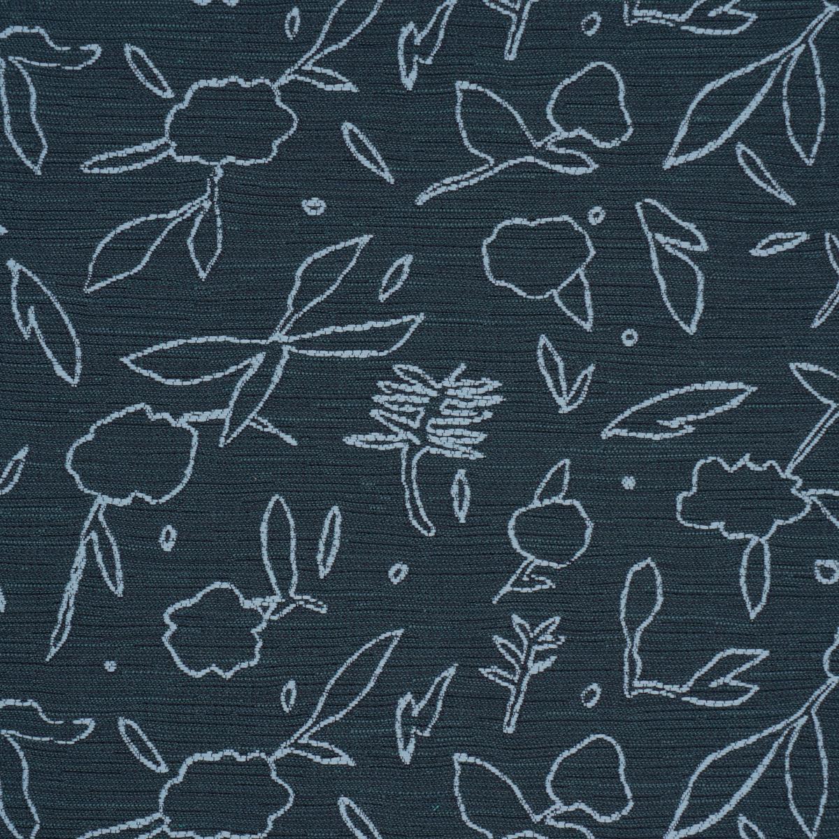 Schumacher Jungle Vine Dark Blue Fabric