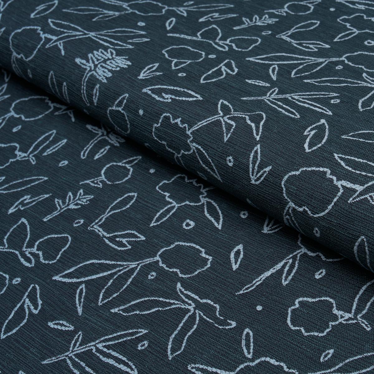 Schumacher Jungle Vine Dark Blue Fabric