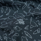 Schumacher Jungle Vine Dark Blue Fabric