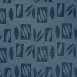 Schumacher Banana Leaf Cut Out Blue Fabric