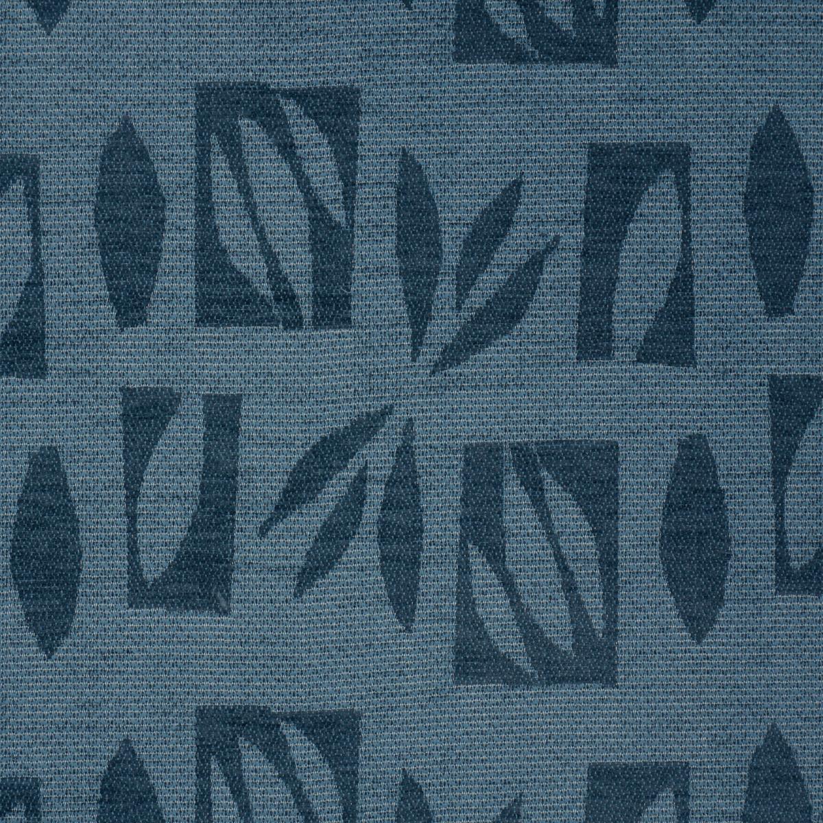 Schumacher Banana Leaf Cut Out Blue Fabric