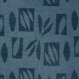Schumacher Banana Leaf Cut Out Blue Fabric
