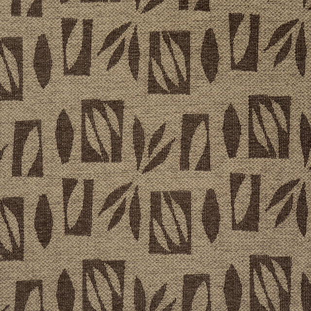 Schumacher Banana Leaf Cut Out Brown Fabric