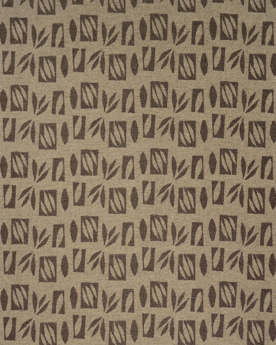 Schumacher Banana Leaf Cut Out Brown Fabric