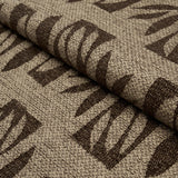 Schumacher Banana Leaf Cut Out Brown Fabric