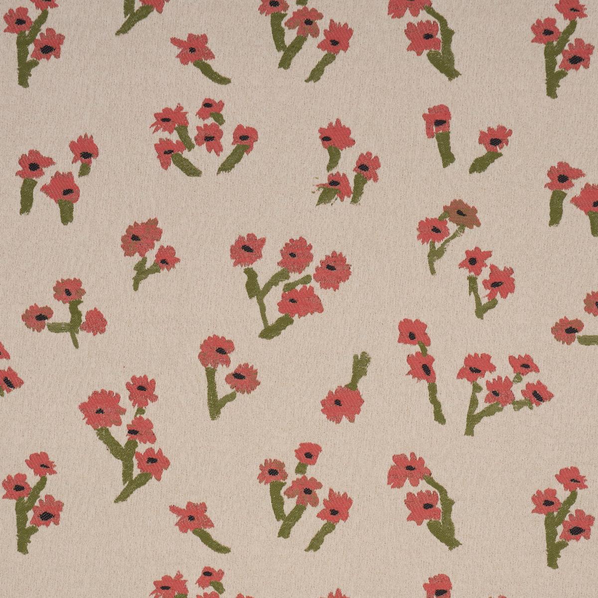Schumacher Rosie Posy Woven Red Fabric