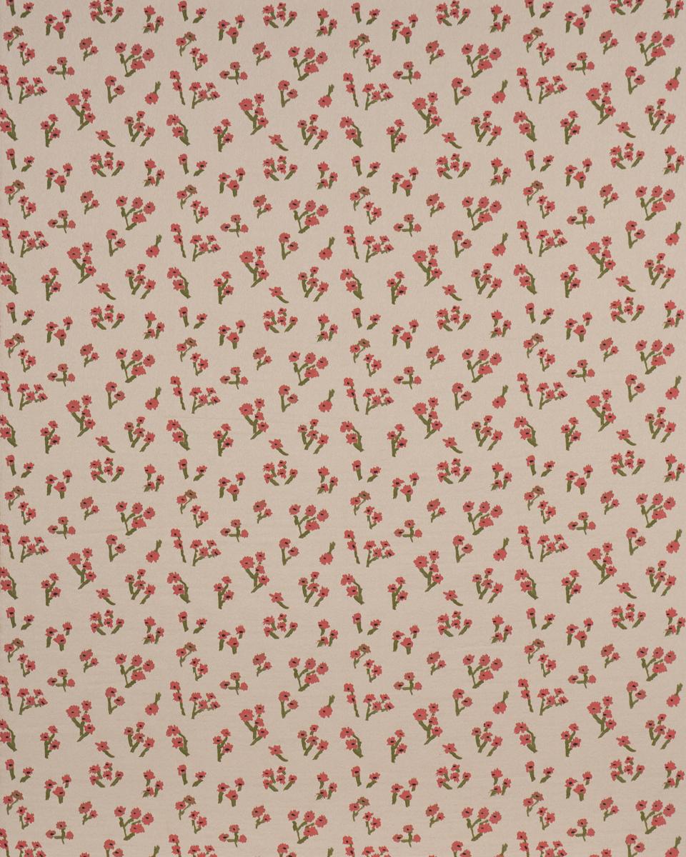 Schumacher Rosie Posy Woven Red Fabric