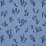 Schumacher Rosie Posy Woven Blue Fabric
