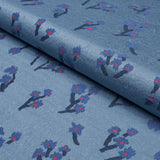 Schumacher Rosie Posy Woven Blue Fabric