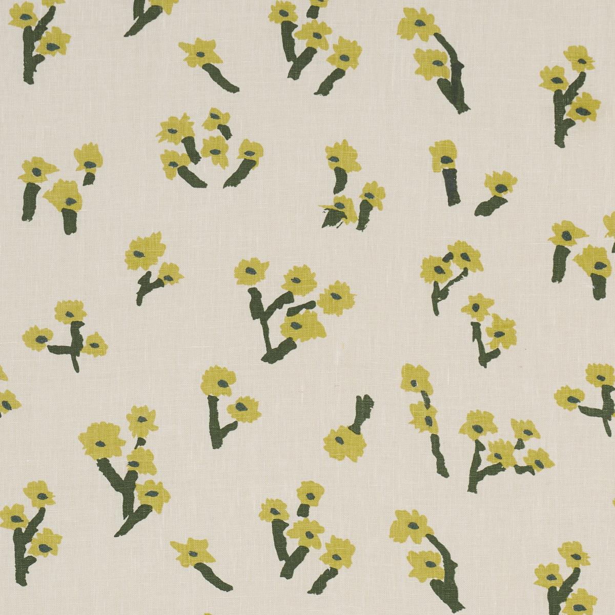 Schumacher Rosie Posy Yellow Fabric