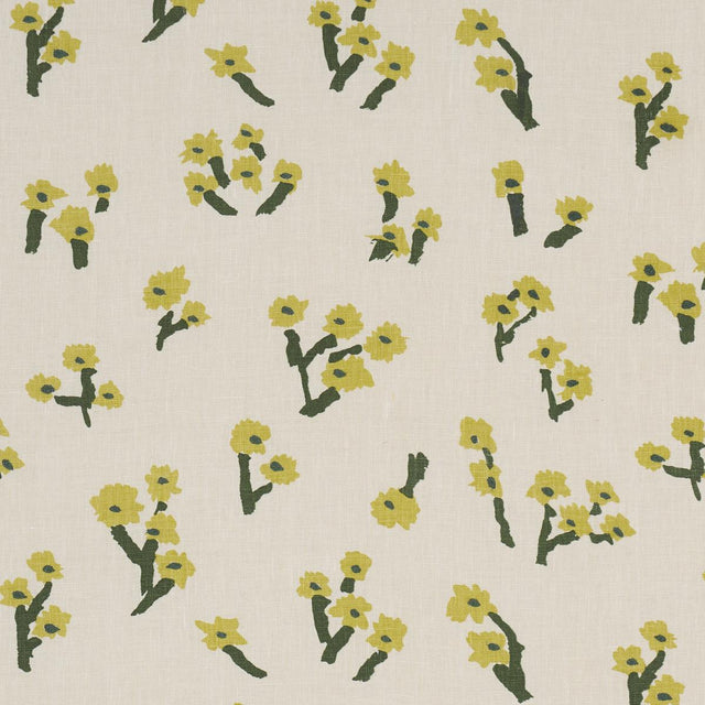 Schumacher Rosie Posy Yellow Fabric