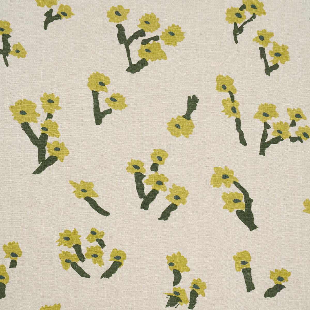 Schumacher Rosie Posy Yellow Fabric