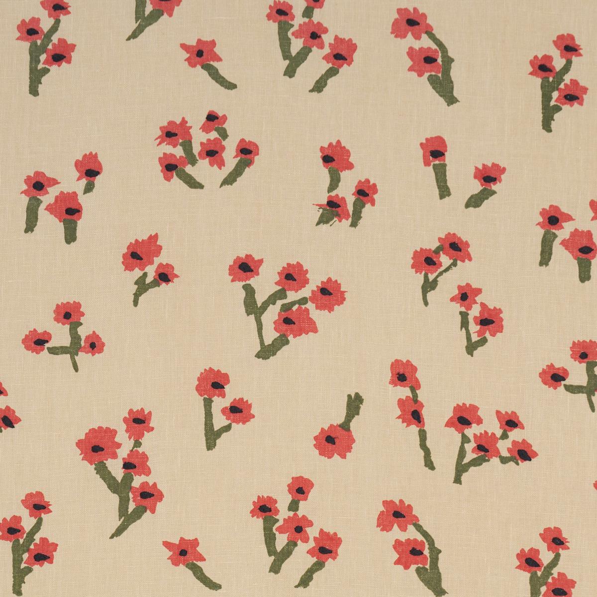 Schumacher Rosie Posy Red Fabric