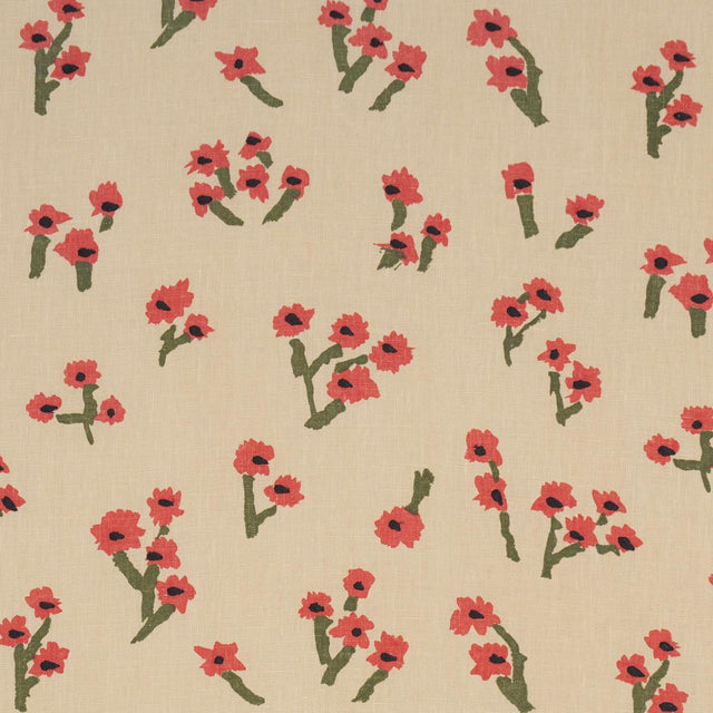Schumacher Rosie Posy Red Fabric