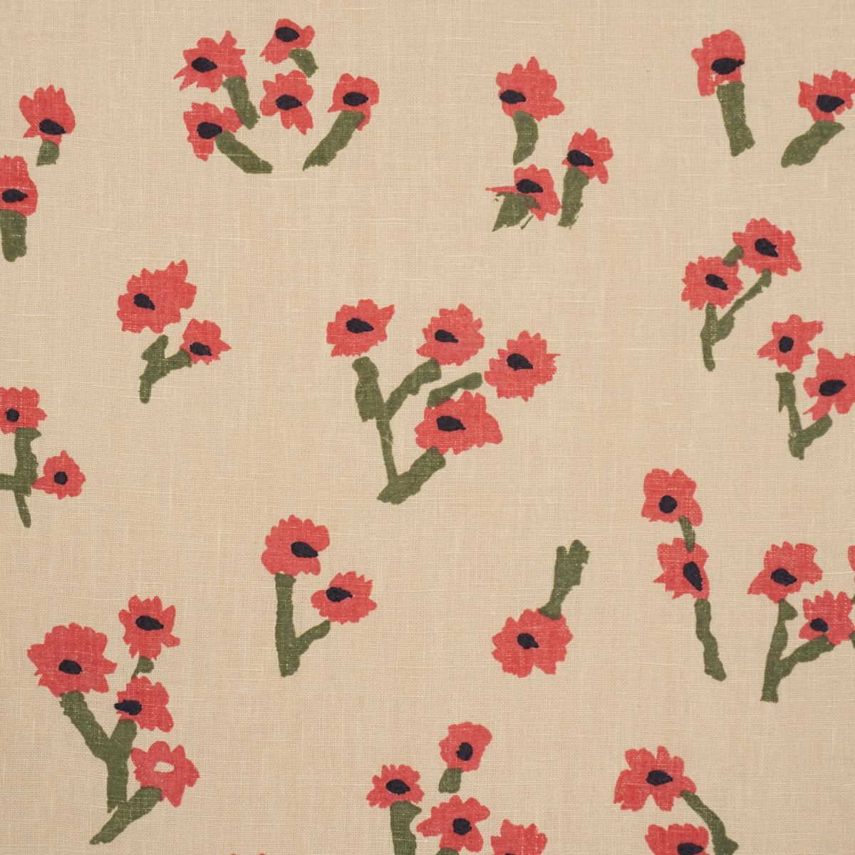 Schumacher Rosie Posy Red Fabric