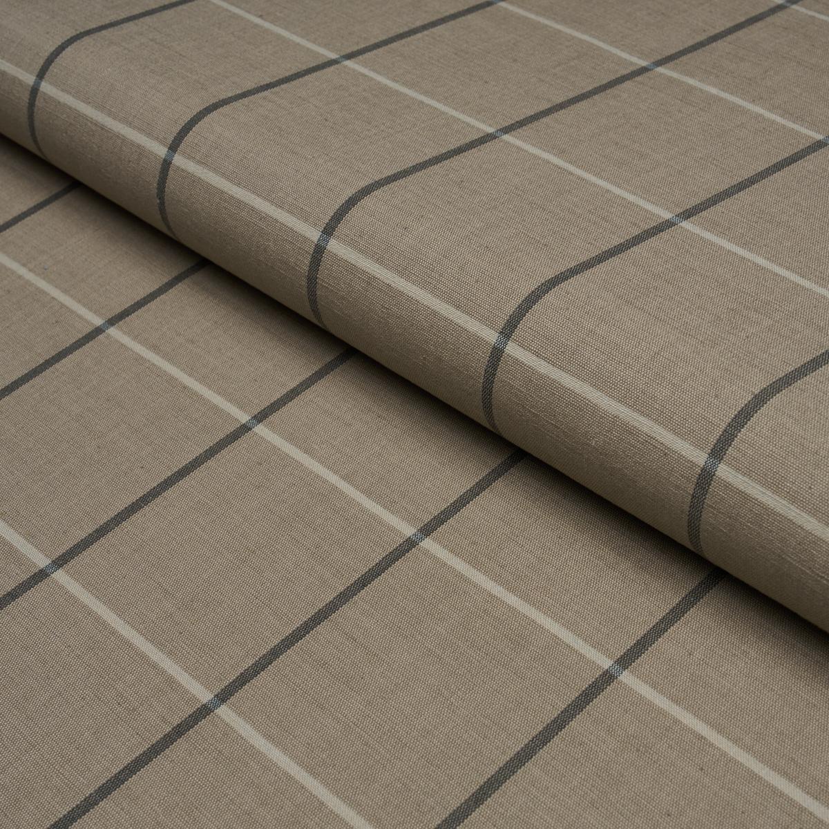 Schumacher Taos Grid Taupe Fabric