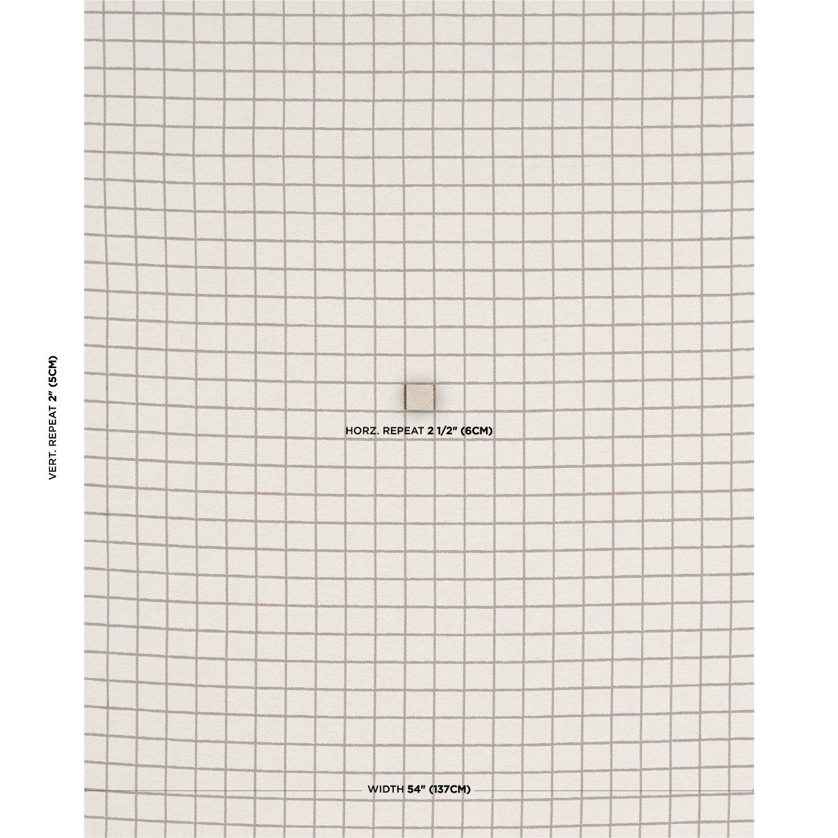 Schumacher Tucson Grid Brown Fabric