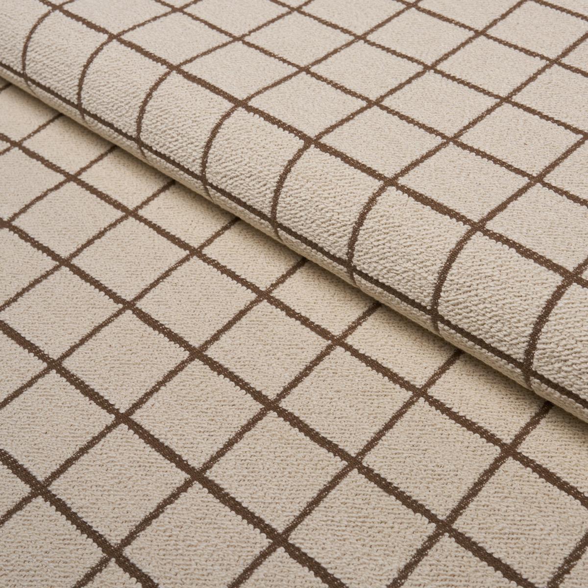 Schumacher Tucson Grid Brown Fabric