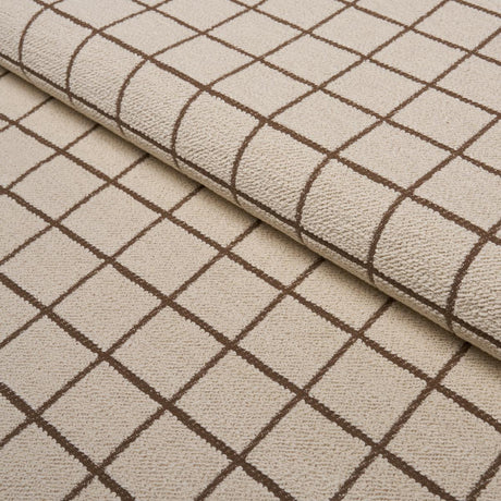Schumacher Tucson Grid Brown Fabric