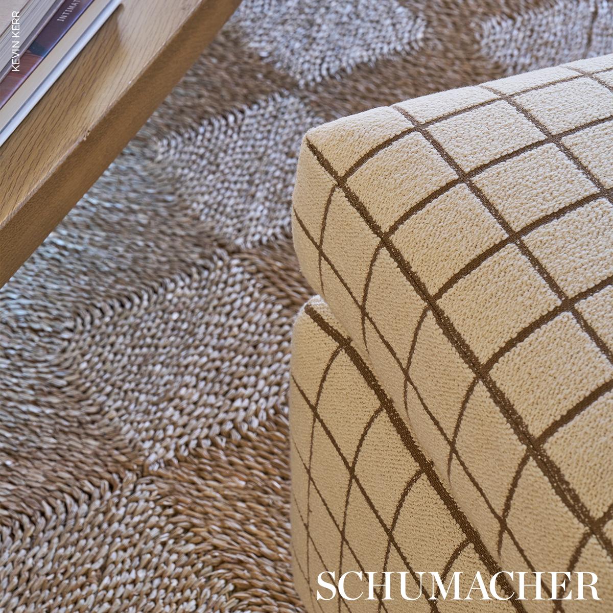 Schumacher Tucson Grid Brown Fabric