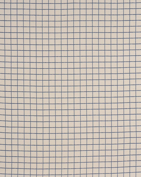 Schumacher Tucson Grid Blue Fabric