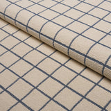 Schumacher Tucson Grid Blue Fabric