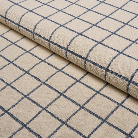 Schumacher Tucson Grid Blue Fabric