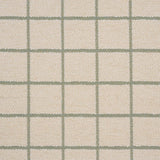 Schumacher Tucson Grid Aqua Fabric