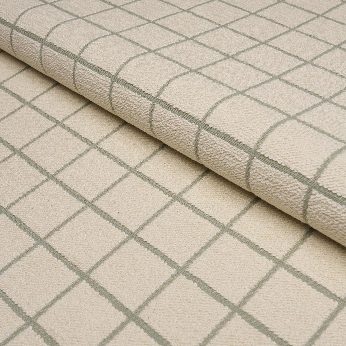Schumacher Tucson Grid Aqua Fabric