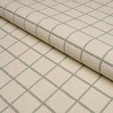 Schumacher Tucson Grid Aqua Fabric