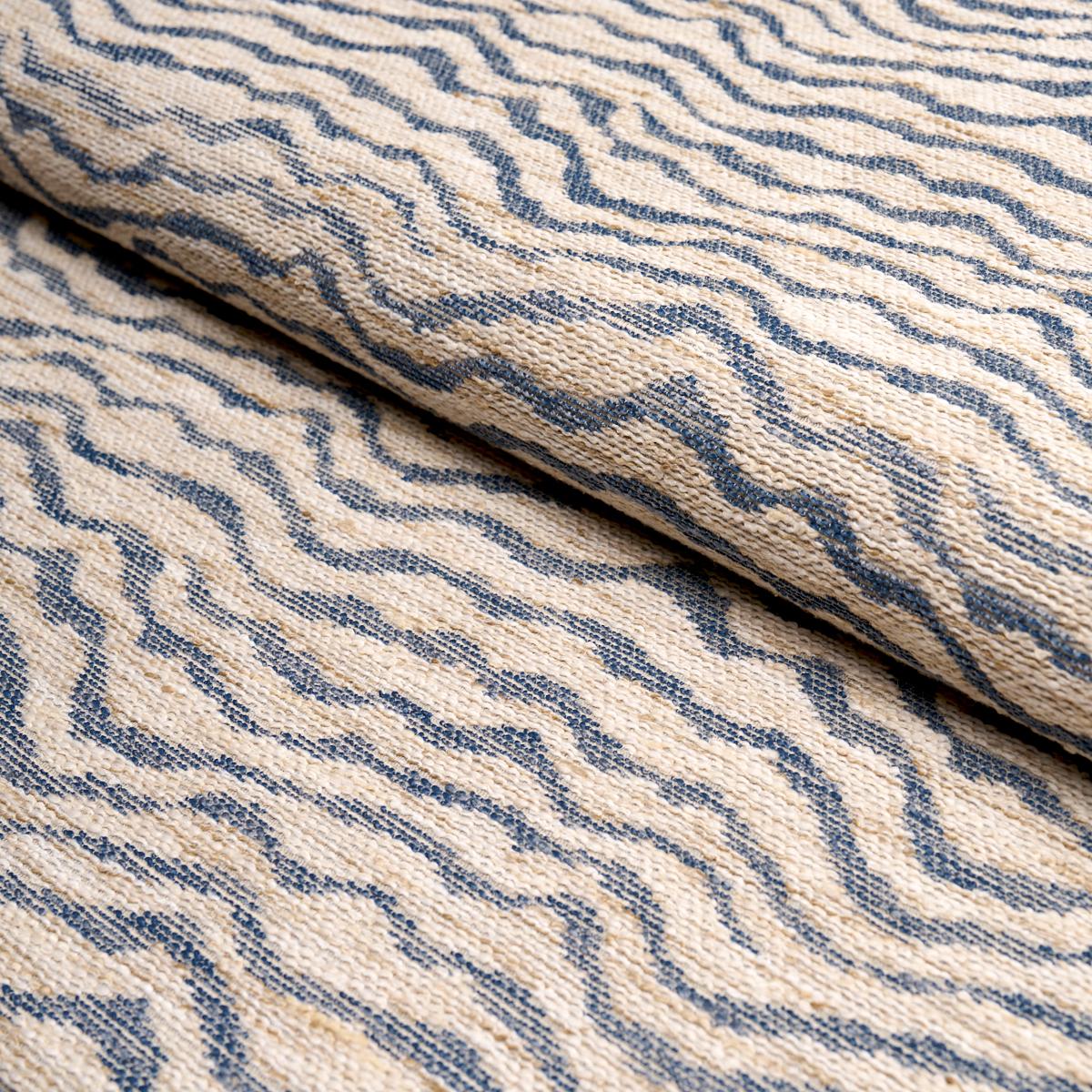 Schumacher Cammie Performance Indigo Fabric
