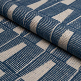 Schumacher Gaetan Performance Indigo Fabric