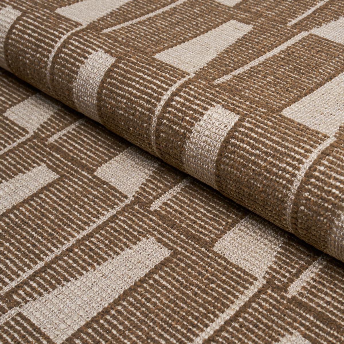 Schumacher Gaetan Performance Chocolate Fabric