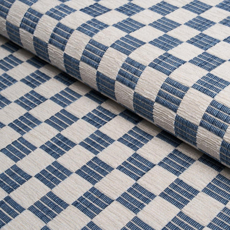 Schumacher Elkhart Performance Indigo Fabric