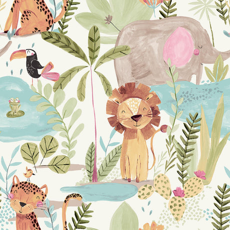 Brewster Home Fashions Advantage World of Imagination In The Jungle Multicolor Wallpaper