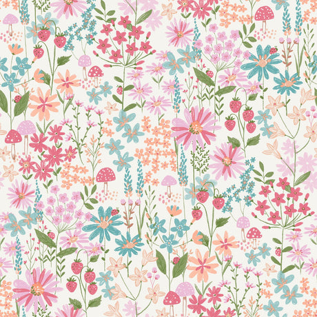 Brewster Home Fashions Advantage World of Imagination Flower Garden Pink Wallpaper