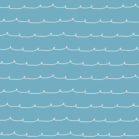 Brewster Home Fashions Advantage World of Imagination Wiggle Line Blue Wallpaper