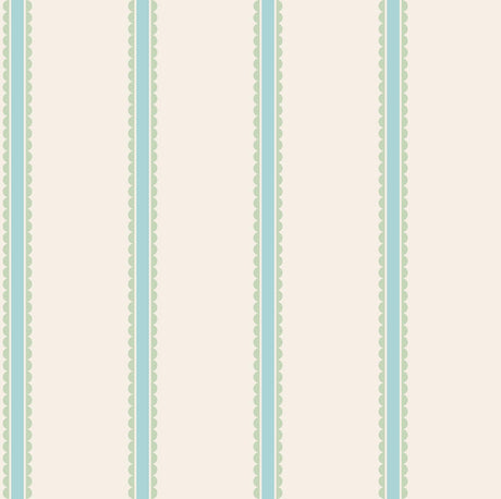 Brewster Home Fashions Advantage World of Imagination Bobbin Stripe Aqua Wallpaper