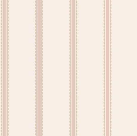 Brewster Home Fashions Advantage World of Imagination Bobbin Stripe Pink Wallpaper